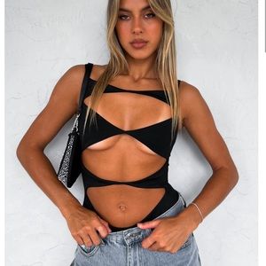Womens small cutout bodysuit